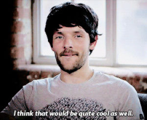 colin morgan,humans,humansedit,merlincastedit,lolololol,newberried,but dat lip bite in the last mmmmm,great vocab use there morgan,hoverboardy