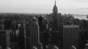 timelapse,new york city,empire state building,black and white
