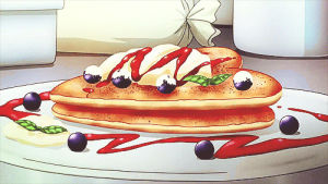 anime,breakfast,pancakes,strawberry