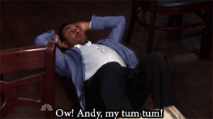 tummy,parks and recreation,andy dwyer,tom haverford,7x05,gryzzlbox,crunches,workout