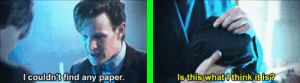doctor who,the doctor,surprised,i couldnt find any paper,is that what i think it is