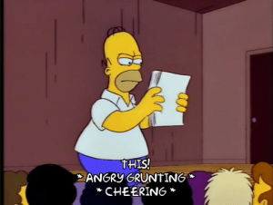homer simpson,season 4,angry,episode 17,paper,yelling,throwing,4x17,pulling,ripping