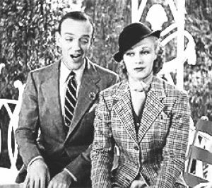 with him magic always comes first,film,vintage,f,1930s,fred astaire,ginger rogers,look at your life,blue apron,mvmnt,pastime