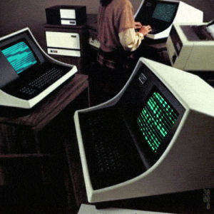 computers,back to work,1970s,loop,retro,obsolete
