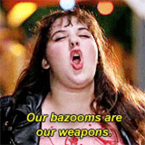 boobs,film,our bazooms are our weapons,traci lords,cry baby,bazooms,ricki lake,kim mcguire,cy
