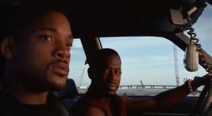 bad boys,will smith,movie,car,driving,shut up,slow,martin lawrence,argue