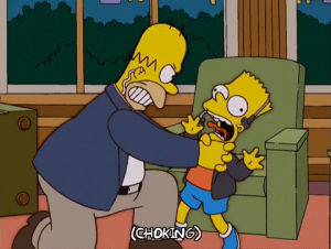 chide,choke,bart simpson,homer simpson,season 15,angry,episode 6,cry,frustrated,15x06,shout