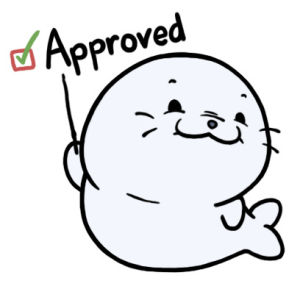 seal of approval,transparent,approved,approval,seal,aminal stickers,aminalstickers,aminals,aminal