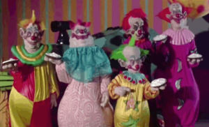 clowns,movies,vintage,80s,1980s,films,mgm,cult films,killer klowns from outer space,killer klowns,the chiodo brothers