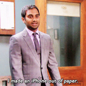 parks and rec,parks and recreation,tom haverford,apple,iphone