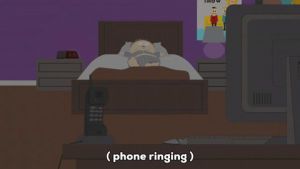 eric cartman,south park,phone,tired,sleepy,clyde donovan,bedroom