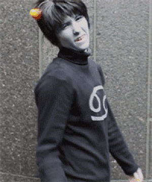 fuck you,angry,homestuck,cosplay,middle finger,karkat,idgaf,flipping the bird