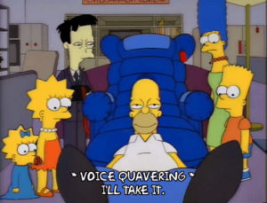 season 3,homer simpson,bart simpson,marge simpson,lisa simpson,laughing,maggie simpson,episode 24,staring,3x24,massage chair