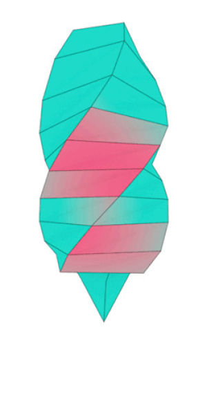 design,3d,twist,color,spin,pattern,low poly,rotate,bend,inch worm