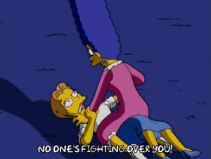 marge simpson,episode 4,angry,fight,upset,season 16,fighting,16x04