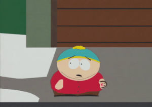 eric cartman,scared,running,trash