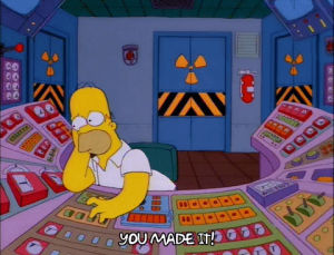 Springfield Nuclear Power Plant Homer Simpson Bart Simpson Gif On