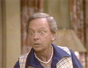 threes company,don knotts,tv,reactions,shocked,jaw drop,ralph furley