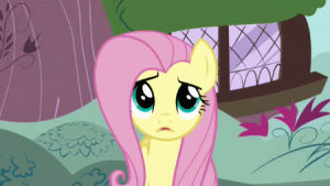 my little pony,fluttershy,gulp,nervous,scared,fear,friendship is magic,uncomfortable