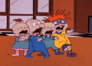 rugrats,babies,scared,reaction,toddlers