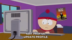 angry,stan marsh,computer,hat,poster,keyboard,delete