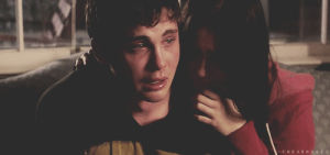 logan lerman,stuck in love,lily collins,love,crying,hug,charlie,the perks of being a wallflower