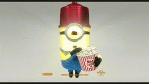 minions,popcorn,shocking,watching,despicable me