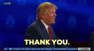 thank you,donald trump,republican debate,gopdebate1028