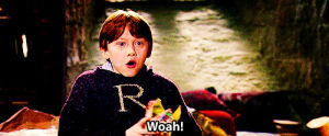 ron weasley,wow,harry potter,queue,reaction s,woah