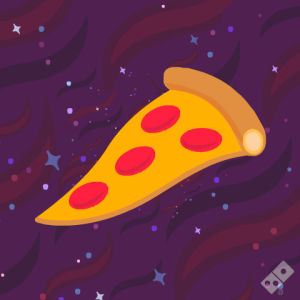 food,pizza,illustration,space,infinite,feelings,looping,tasty,dominos,greatness,pizza love,gifeelings,chris westgate