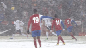 snow,2013,ouch,hurt,collision,slow mo,ussoccer,collide,wcq,mnt,world cup qualifying,damarcus beasley,omar gonzalez,mntvcrc,130322,snow game