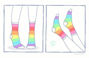 socks,good vibes,rainbow,magic