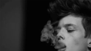 smoking,boy smoking,handsome boy,cute,black and white,live,boy,smoke,beautiful,handsome,him,alive,teenagers,love him,love life,live life