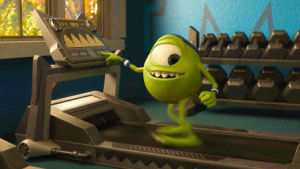 exercise,running,treadmill,mike,monsters inc