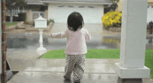 girl,walk,little,rainsource