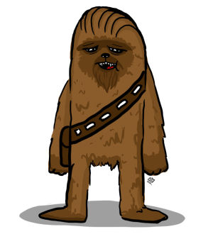 chewbacca,chewie,star wars,illustration