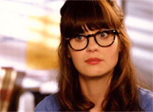 surprised,sad,eyes,new girl,scared,cutie,faces,jess day,3x08,menus