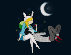 adventure time,marshell lee,cute couples,love,fionna the human,fionna and marshall lee