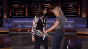 sarah silverman,chelsea handler,pussy bump,friends,crotch bump,awesome,high five,greeting,low five