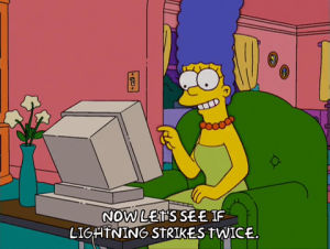 happy,marge simpson,episode 10,excited,season 15,computer,typing,15x10,lauren bacall