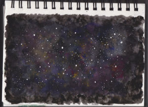 galaxy,illustration,space,alien,sketchbook,my artwork,batur,birthday tacos