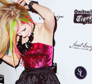 hair,look,avril lavigne,fashion,girl,beauty,pink,blonde,abbey dawn,color hair