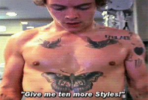 exercising,one direction,harry styles,give me ten more styles,workout