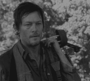 daryl dixon,black and white,the walking dead,norman reedus,hunting,twd,zombie hunting