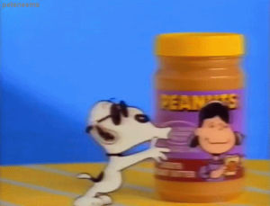 snoopy,lucy van pelt,peanuts,80s,80s commercials,peanut butter