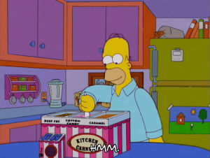 feels good man,homer simpson,episode 5,season 15,hungry,15x05,cotton candy,snacking