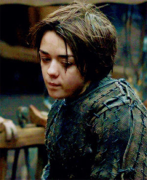 perving,game of thrones,reactions,eating,chewing,unf,arya stark,checking out