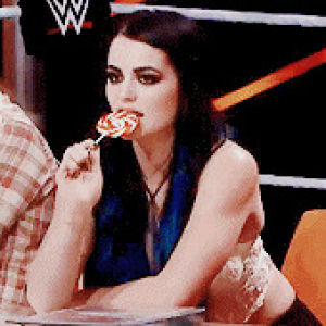 saraya jade bevis,paige,wwe,spearrings,idk i just wanted to do something with josh giving her the lollipop