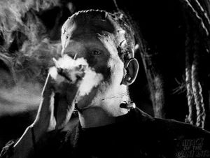 black and white,smoking,young frankenstein