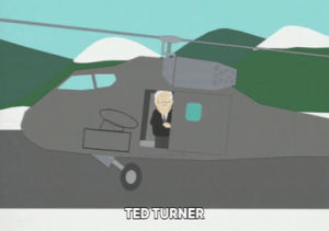 jumping,down,helicopter,ted turner